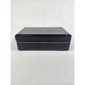 Vintage‎ Avon Musical Jewelry Box Large Mirrored Ring Holder Black Lacquer Gift